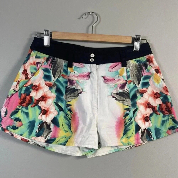 Revolve Line & Dot Tropical Shorts Women's Size Small Floral Beach Avery - Picture 1 of 11
